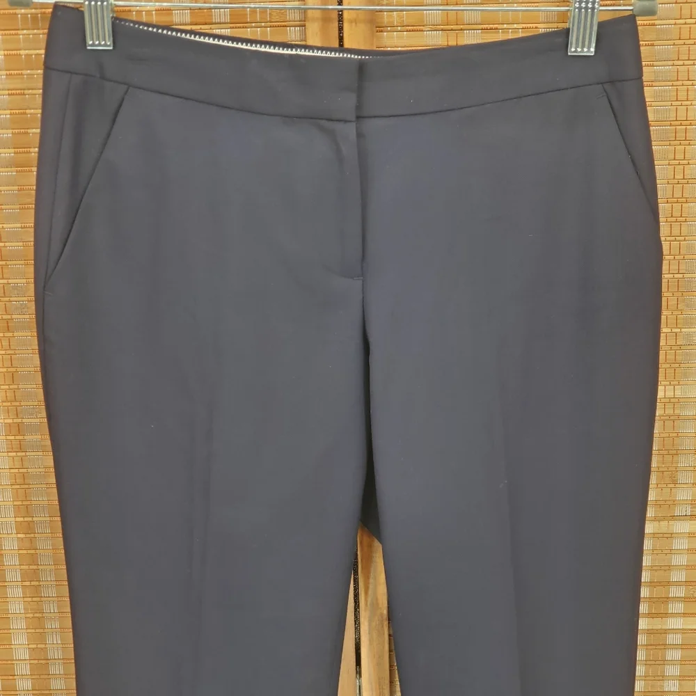 ♤ J Crew Italian 120s Wool Suit Pants Navy Blue Straight Leg Size 2